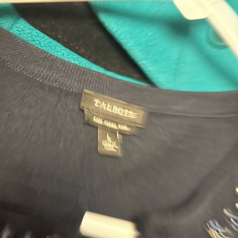 Talbots Midnight Blue Beaded Blouse - Picture 5 of 5